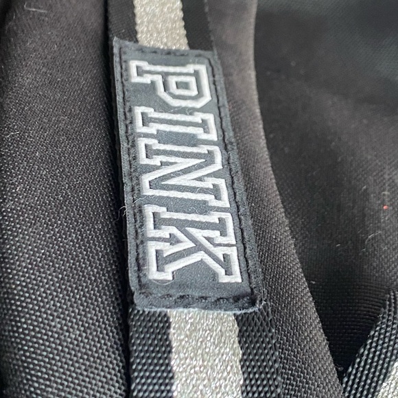 Sequin Gold Victoria’s Secret Large Backpack with PINK Logo - Picture 3 of 5